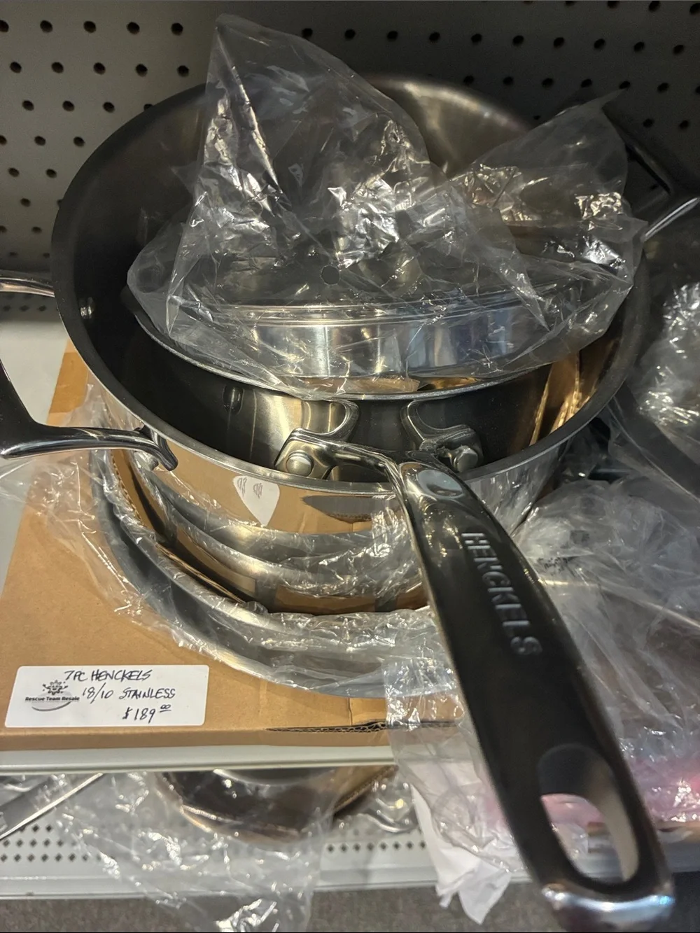 Polished Stainless Steel Stock Pot and Lid - Silver Finish
